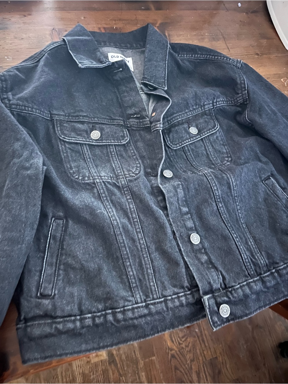 Old Navy Black Denim Jacket Women’s Large